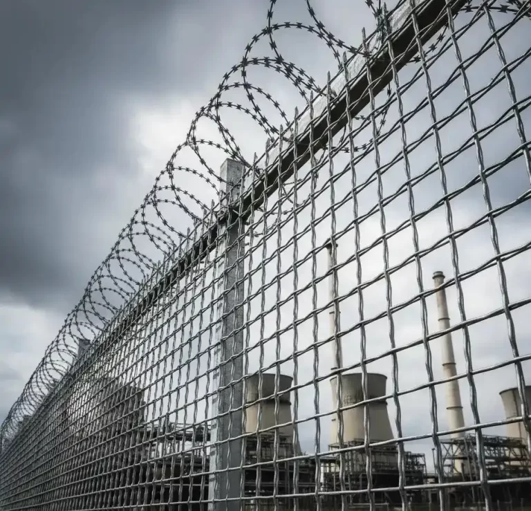 Razor mesh fence with razor wire