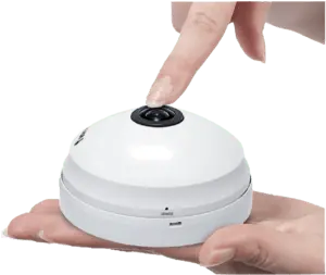 Fisheye Network Camera with 180° panoramic wall-mounted viewing or 360° ceiling/floor coverage