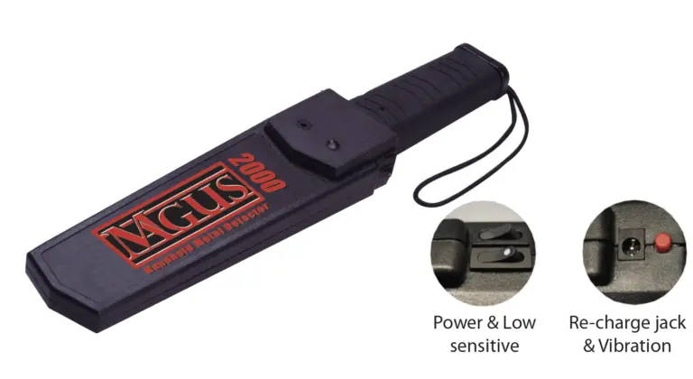 Professional handheld metal detector being used for security screening - ZOD Protection security equipment for detecting concealed weapons and metal objects