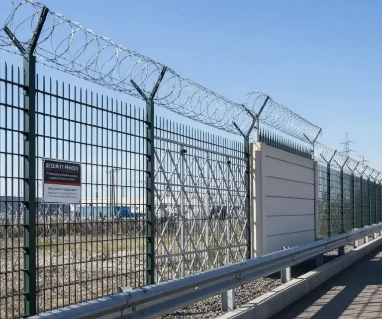 Security fences, wall spikes, razor wires and razor mesh