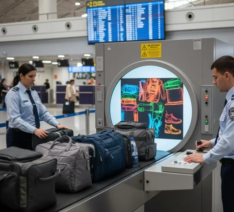 X-ray Luggage inspection at the airport